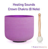 Crystal Singing Bowl | Crown Chakra (B Note) | Purple Color - healmonic