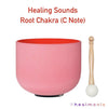 Crystal Singing Bowl | Root Chakra (C Note) | Red Color - healmonic